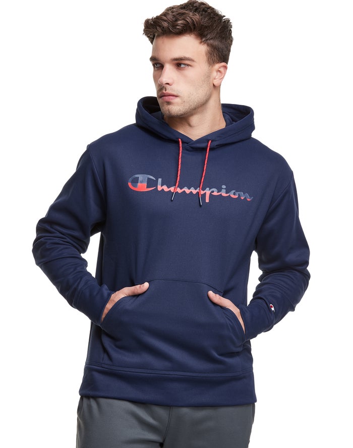 Sudadera Con Capucha Champion Hombre - Game Day Script Logo ( Azul Marino ) 3148502-SZ